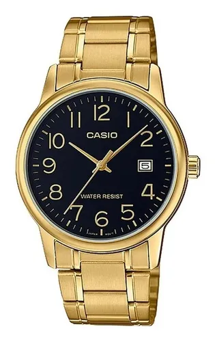 Reloj De Pulsera Casio Ltp-v002 Analógico Para Mujer Color Dorado Correa  Acero Inoxidable Dorado