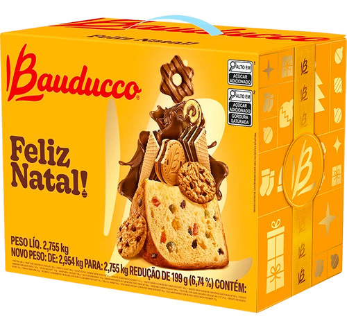 Cesta De Natal Bauducco Grande 20 Itens Original C Nota Fisc