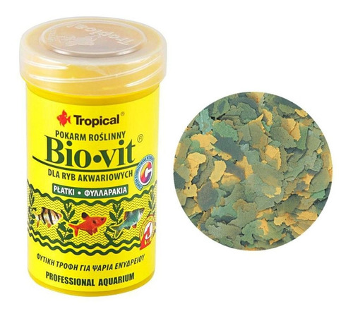 Racao Para Peixe Bio-vit Tropical 100ml 20g