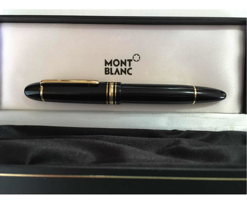 Pluma Montblanc Con Punta De Oro, En Su Estuche. Nueva.