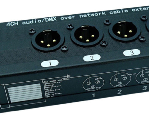 Ethernet Extender Ethernet Box De 4 Canales Xlr 11 Hombre
