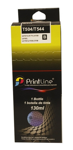 Tinta Printline Black (negro) Epson 504/544 Eco Tank 130 M.l