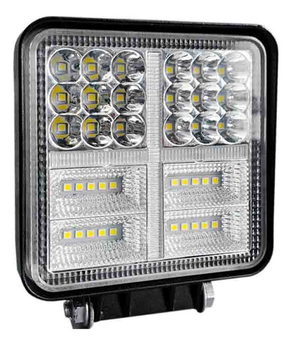 Barra Faro Led Cuadrada 4 Pulgadas 126w Luz Blanca Roja Y-89