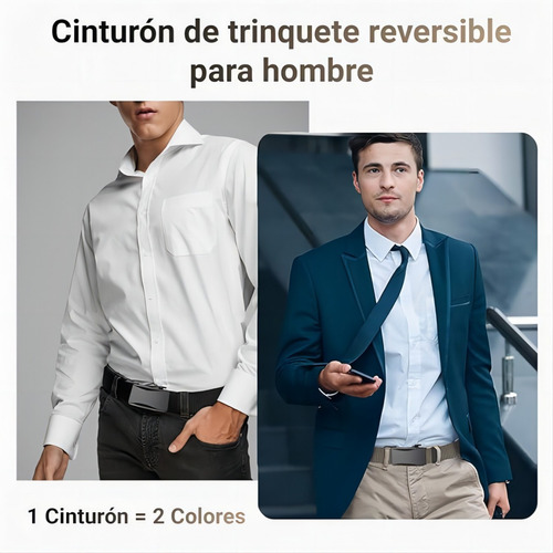 Cinturones Para Hombre Casual De 2pcs Bicolor Cinturón Golf Color Negro Diseño De La Tela Rayas Talla 125