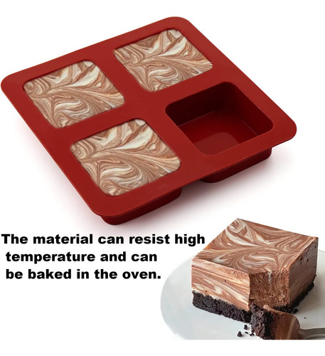 Moldes Cuadrados De Silicona Para Chocolate, 4 Piezas De 4 C