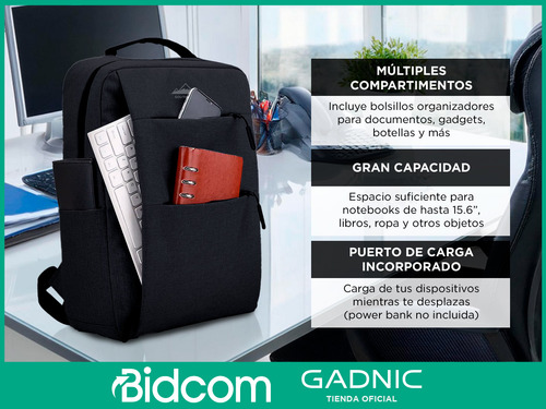 Mochila South Port Diseño Antirrobo Urbana Puerto De Carga