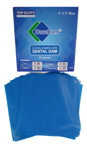 Goma Dique Dura Dam Azul 5x5 X52 Hojas (outlet Venc. 9/2024)