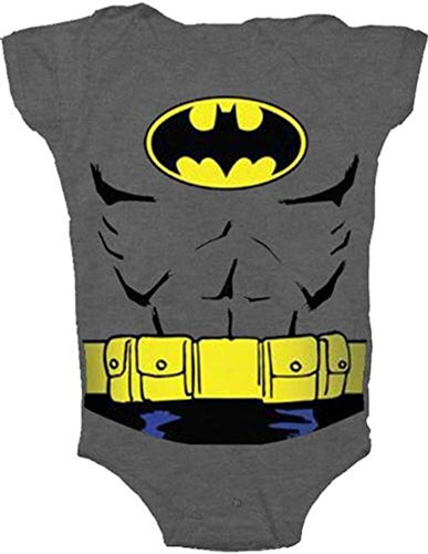Batman Uniform Disfraz De Carbón Gris Snapsuit Para Bebé