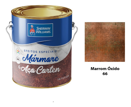 Reagente Efeitos Especiais Aço Corten 900ml Sherwin Williams Cor Marrom Óxido