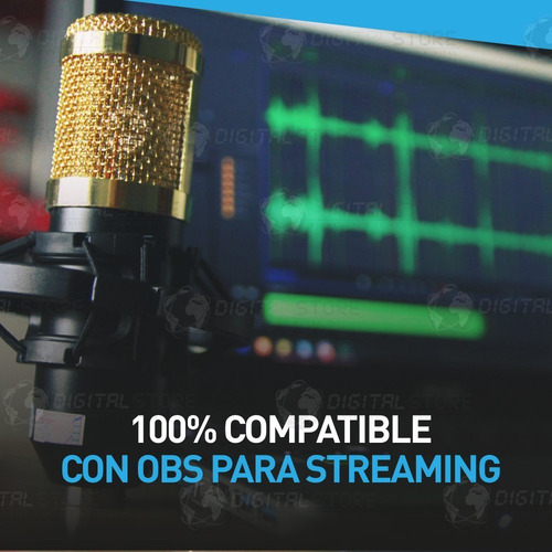 Imagen 3 de 10 de Kit Microfono Condenser Profesional Estudio Brazo Streaming
