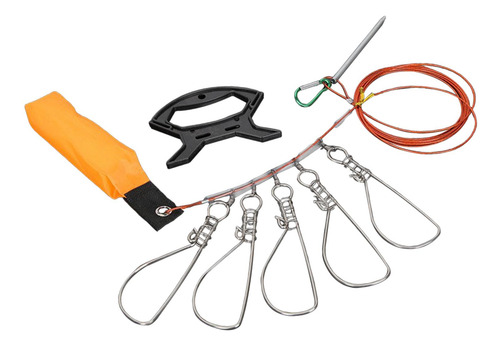 3 Kit Completo De Pesca En Acero Inoxidable Con De 5m