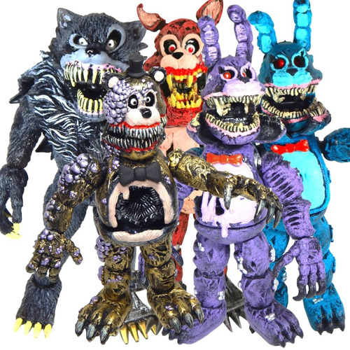 Combo 5 Figuras Five Nights Freddys The Twisted Ones Fnaf