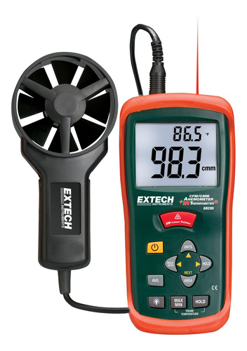 Extech An200 Cfm/cmm Mini Termo-anemometro Con Termometro In