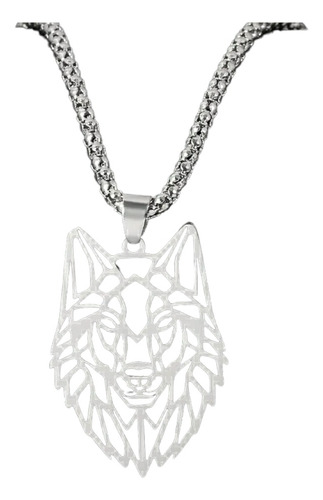 Collar Hombre Lobo En Acero Inoxidable