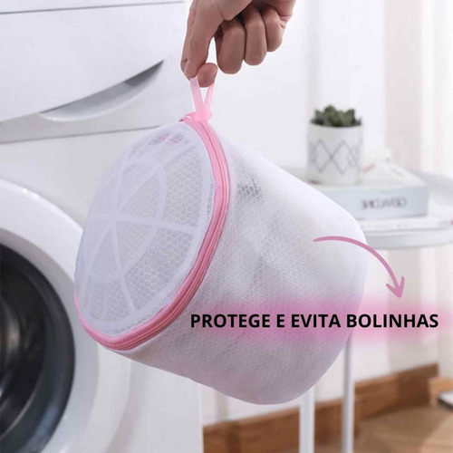 Kit 10 Sacos De Lavar Roupas Protetor De Lingerie Com Zíper