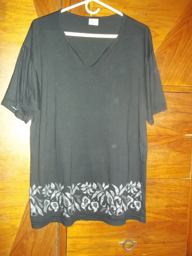 Remera Negra Talle M Pintada Abajo Tapa La Cola *malas Fotos