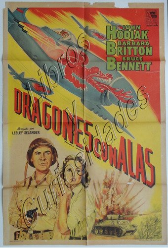 Afiche De Cine Antiguo. Dragones Con Alas. 30083