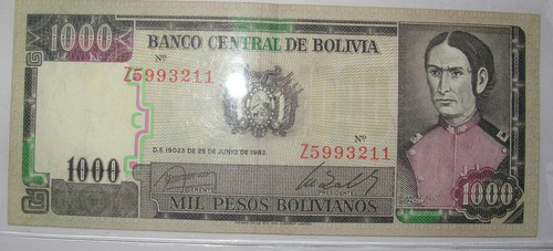 Ae* Bolivia 1000 Pesos 1982