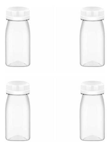 4 Botellas De Jugo De Plástico Transparente Para Bebidas Vac