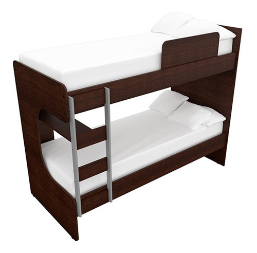 Imagen 1 de 1 de Cama cucheta Mosconi Milenial 1 plaza color wengue
