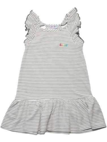 Vestido De Rayas Con Faralaos En Manga Bambino Ref. 2466