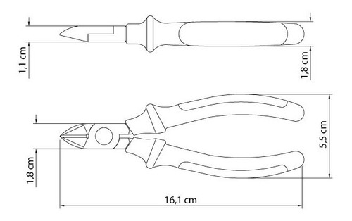 Imagen 2 de 7 de Pinza Corte Diagonal 6 Aislada 4000v X12 Tramontina