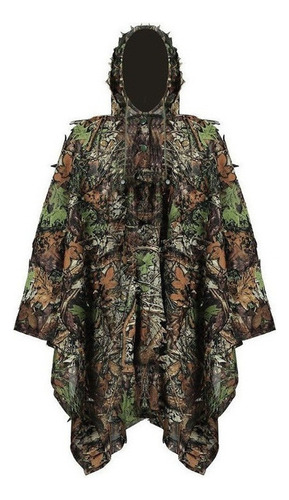 Poncho Táctico De Hojas, Camuflaje, Selva, Bosque, Observaci