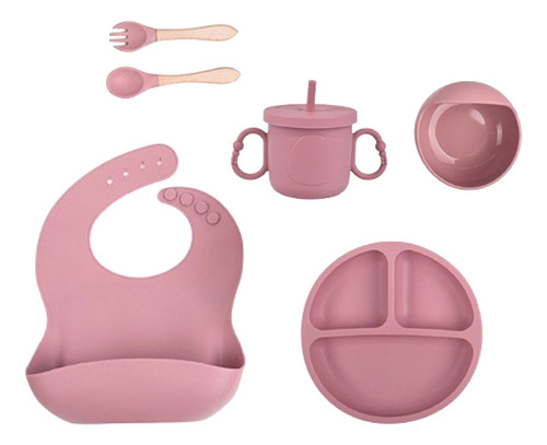 Plato De Alimentación Infantil De Silicona Set De Comida Par