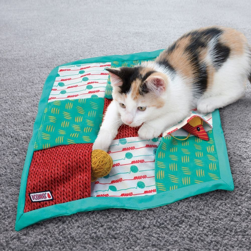 Imagem 3 de 3 de Tapete P/ Gatos Kong Cat Puzzlements Pockets C/ Catnip