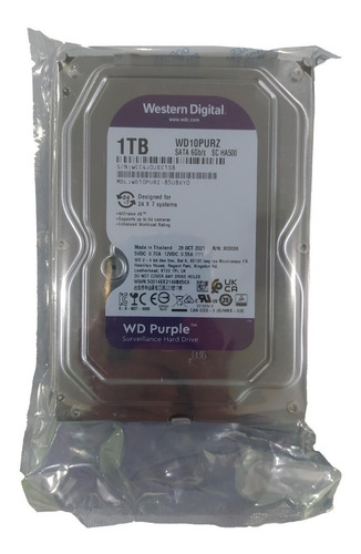 Imagen 3 de 6 de Disco Duro Western Digital 1tb Sata3 5400rpm Cctv Purple