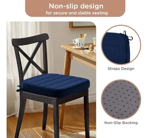 Codi Juego De 4 Cojines Para Sillas De Comedor, Almohadillas