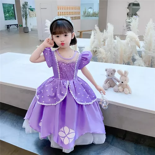 Vestido Fantasia Infantil Princesa Sofia Longo