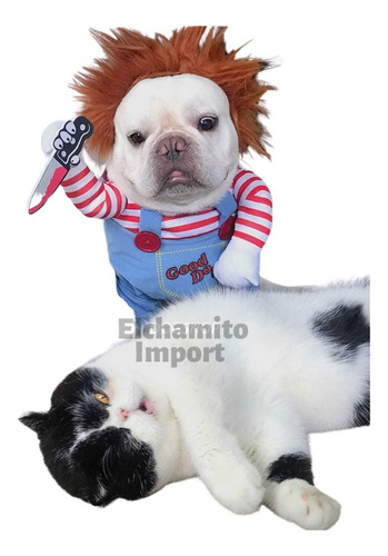Disfraz Muñeco De Terror Para Perros/gatos Halloween Chucky