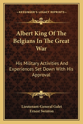 Libro Albert King Of The Belgians In The Great War: His M...