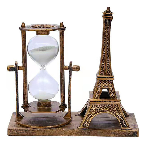 Estatua De La Torre Eiffel De París Con Reloj De Arena, Deco