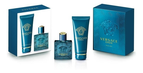 Estuche Para Hombre Versace Eros 2 Pcs Edt -- Original