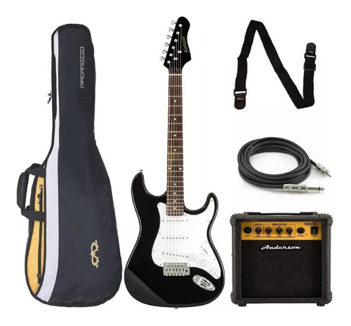 Imagen 1 de 6 de Combo Guitarra Eléctrica + Amplificador 10w + Accesorios