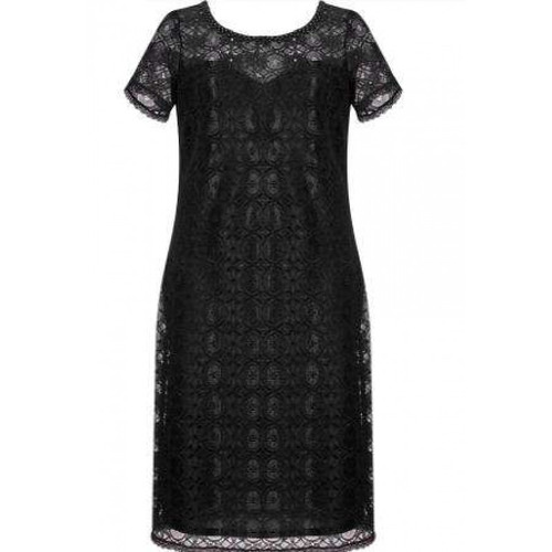 Vestido Renda Seiki 680771 - Preto - Delabela Calçados