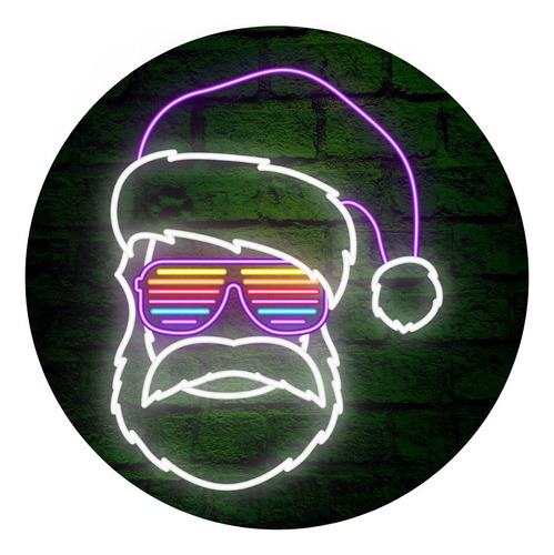 Placa Painel De Led Neon Papai Noel 95x75 Decoração Natal
