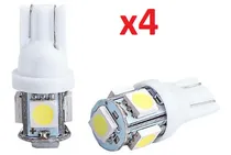 Comprar Bombillo Led Muelita T10 Luz Blanca 5 Led Alto Brillo