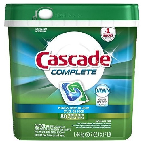 Cascade Complete All-in-1 Actionpacs Dishwasher Detergen