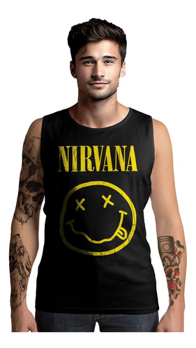 Regata Masculina Nirvana Rock Kurt Cobain Grunge Camiseta