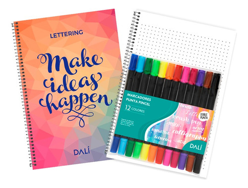 Kit De Lettering Inicial Marcadores + Libreta Envió Gratis