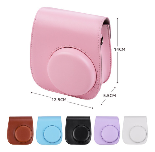 Imagen 3 de 9 de Funda De Cámara Instantánea Morada Con Soporte Para Bolsa De