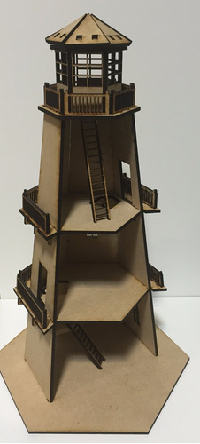 Imagen 6 de 10 de Souvenir Nautico Faro Fibrofacil 36cm Mdf Grande Candybar