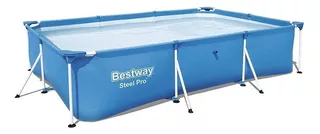 Pileta estructural rectangular Bestway 56404 con capacidad de 3300 litros de 3m de largo x 2.01m de ancho azul