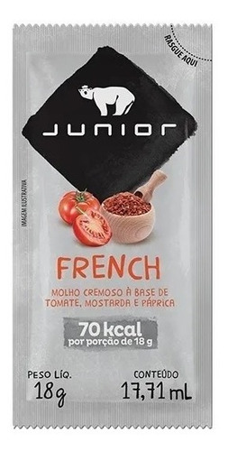 Molho De Salada French Junior Sachê 18g Pacote C/30 Unidades