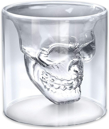 Vaso Calavera Grande De Vidrio Diseño Craneo Whisky Tequila