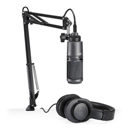 Paquete Streaming Podcasting Audio Technica At2020 Usb Pk