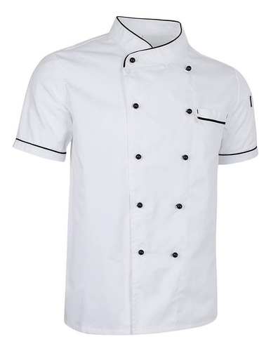 F Chaqueta De Cocinero Uniforme Manga Corta Hotel Cocina